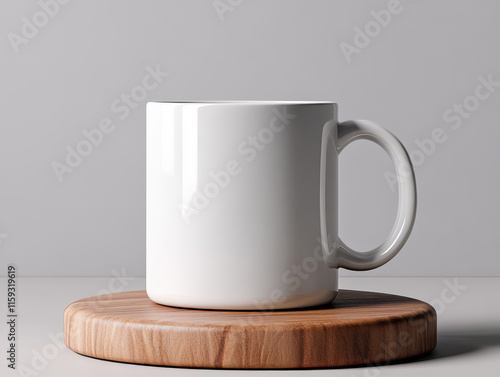 Elegant white coffee mug with Sulaiman printed in black lettering on a white background photo