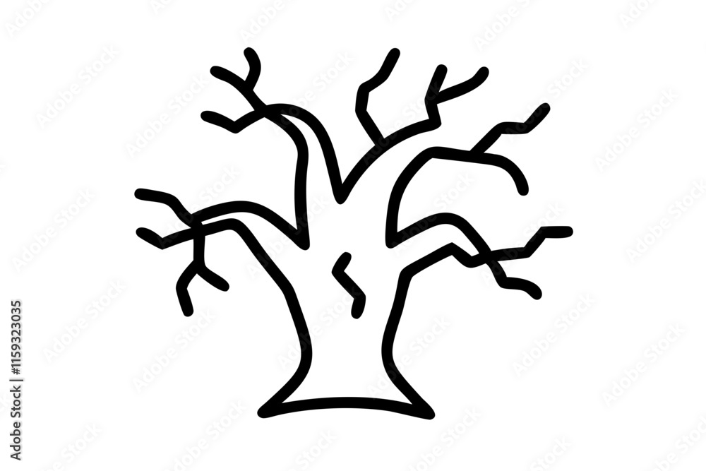 Eerie Halloween Tree Background Vector Illustration Eerie Halloween Tree Background Vector Illustration