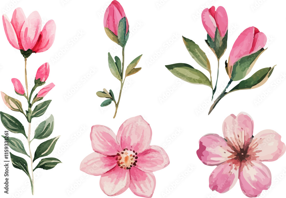 Fototapeta premium pink and white flowers