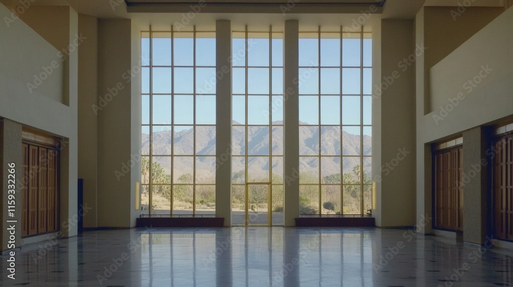 Mountain View from Modern Interior Space Mountain View from Modern Interior Space