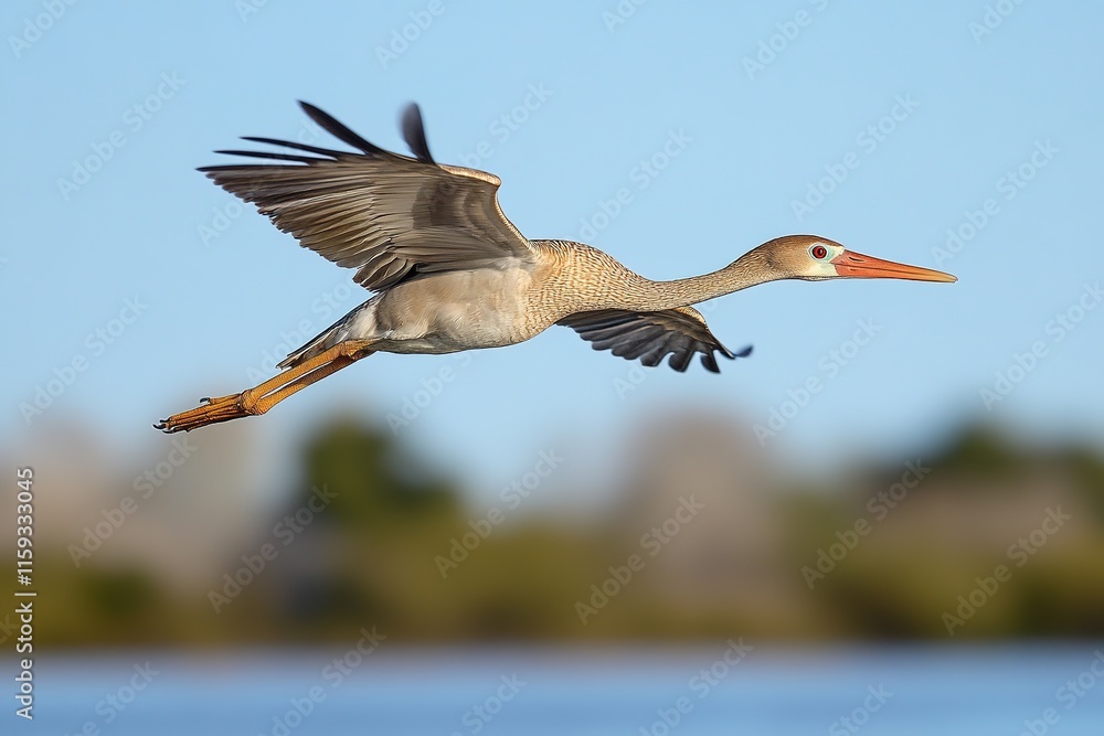 Obraz premium photo of exotic bird flying in its natural habitat with animal in focus against blurred background