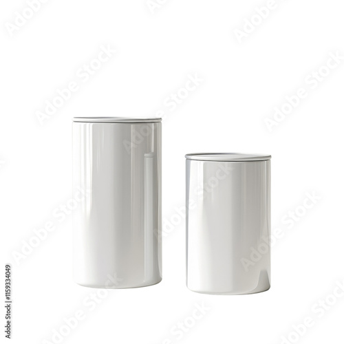 Wallpaper Mural Blank White Cans Mockup, isolated transparent background Torontodigital.ca