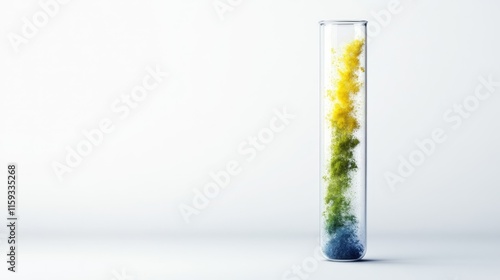 Wallpaper Mural Colorful Liquid Mixtures in a Transparent Test Tube on a Clean White Surface Capturing the Essence of Scientific Experimentation and Creativity Torontodigital.ca