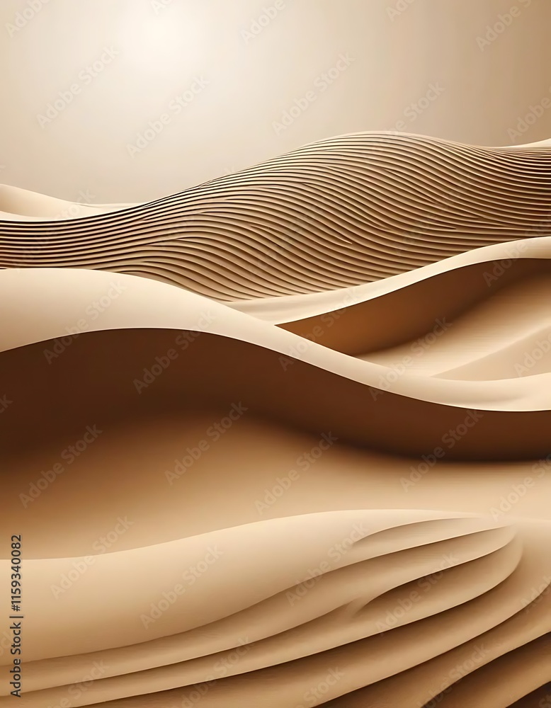 Obraz premium Abstract Sand Dune Landscape Artistic Rendering