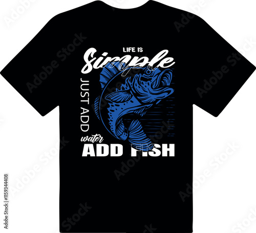 fish modern t-shirt design, Hook, Line, and Sinker, Fishing, Crew: Reel Team