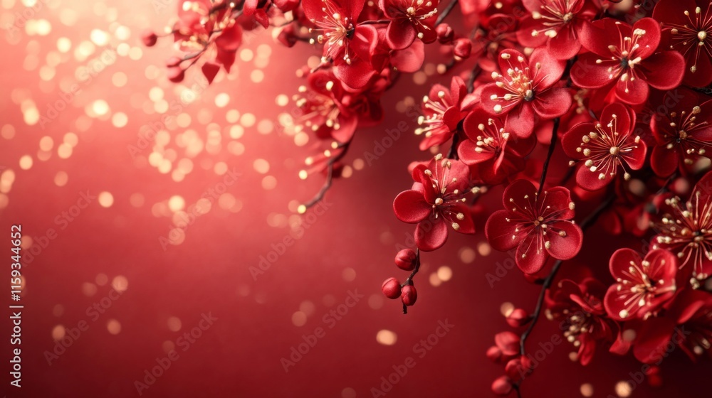 Red Blossoms Celebrate Springtime Festivities Red Blossoms Celebrate Springtime Festivities