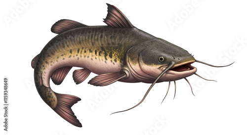 Catfish Cat Fish, Swimming Water Animal, Swim Nature Wildlife Image, Isolated Transparent PNG