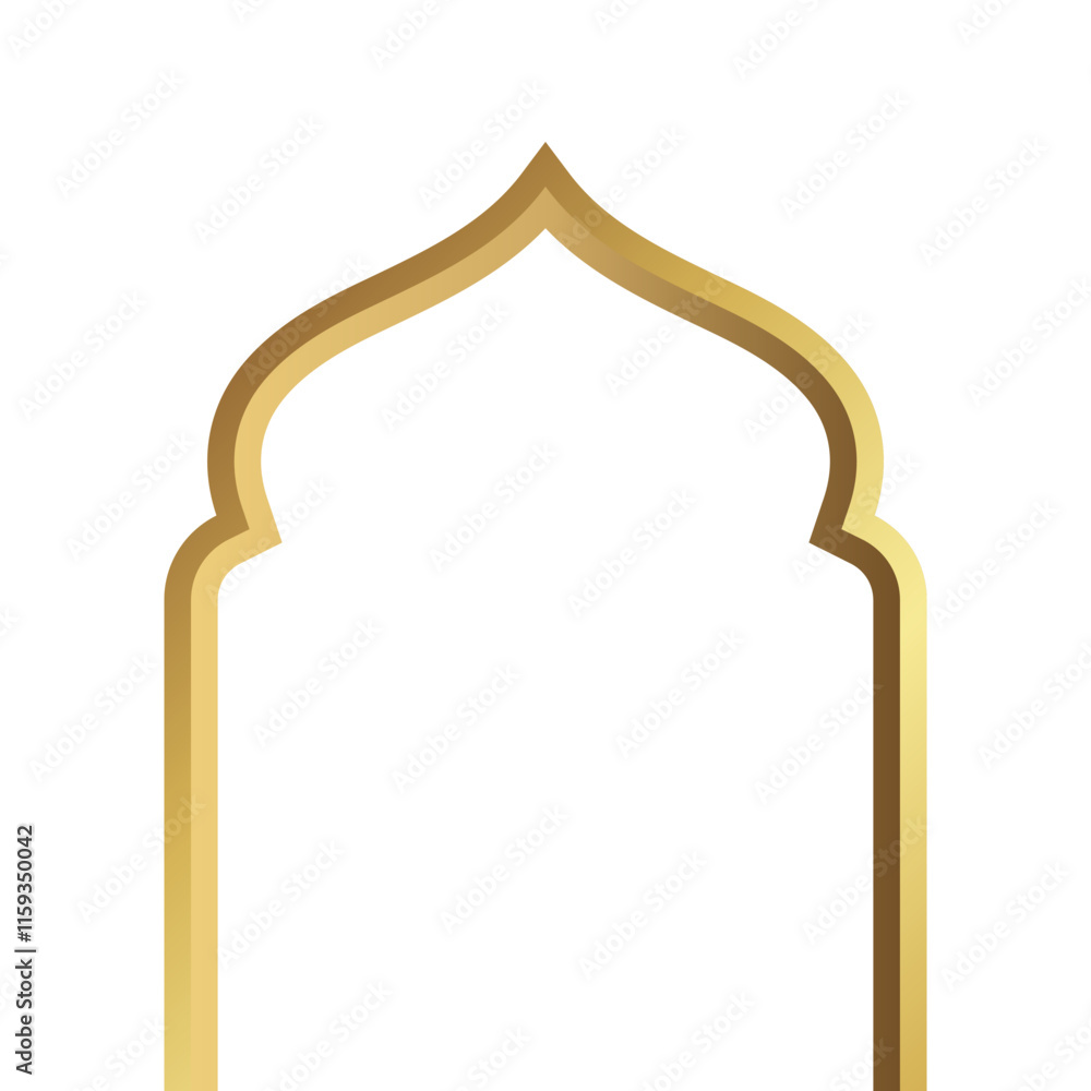golden window dome mosque islamic design vector illustration golden window dome mosque islamic design vector illustration