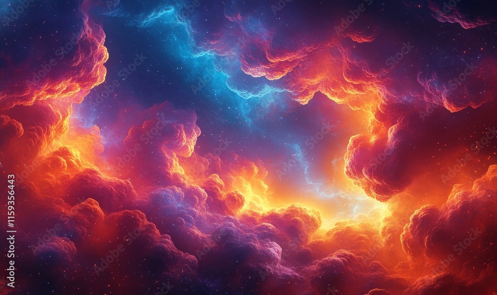 Dreamlike skies with swirling clouds glow softly in vibrant colors., Generative AI Dreamlike skies with swirling clouds glow softly in vibrant colors., Generative AI