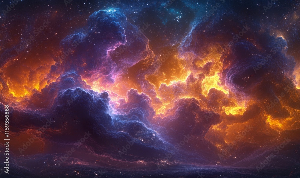 Dreamlike skies with swirling clouds glow softly in vibrant colors., Generative AI Dreamlike skies with swirling clouds glow softly in vibrant colors., Generative AI