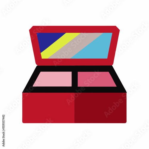 makeup box vector art illustration on white background