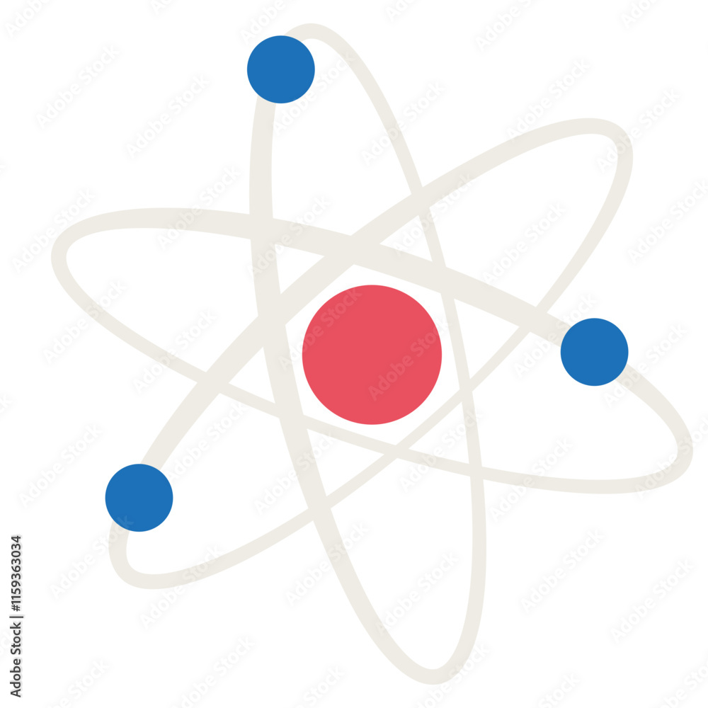 atom icon isolated on white background atom icon isolated on white background