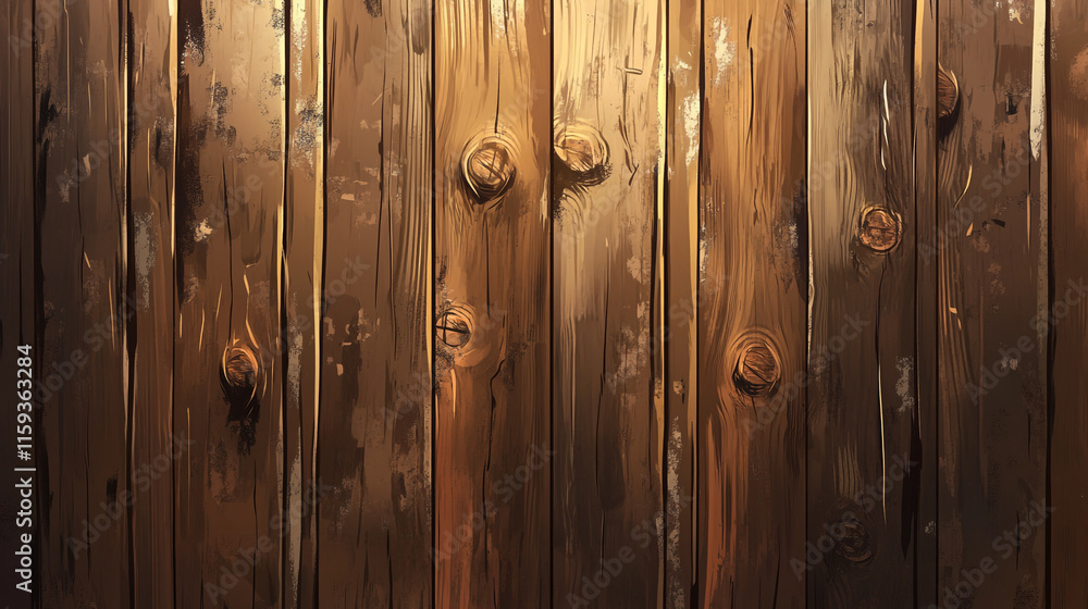 Wooden wall texture in warm tones with natural knots and markings enhancing rustic charm Wooden wall texture in warm tones with natural knots and markings enhancing rustic charm