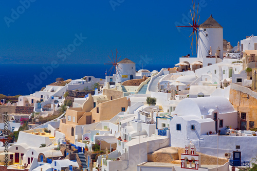 Fototapeta Naklejka Na Ścianę i Meble -  Panoramic view of Santorini island, Cyclades, Greece