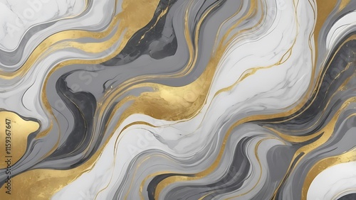 Marbel texture background in golden and white gray colors