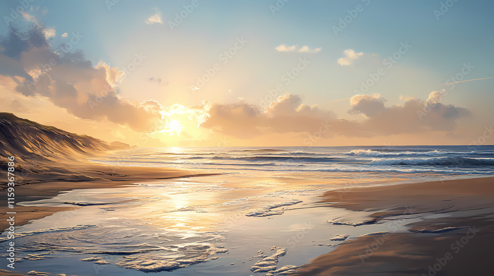 Obraz premium serenityscape gentle waves