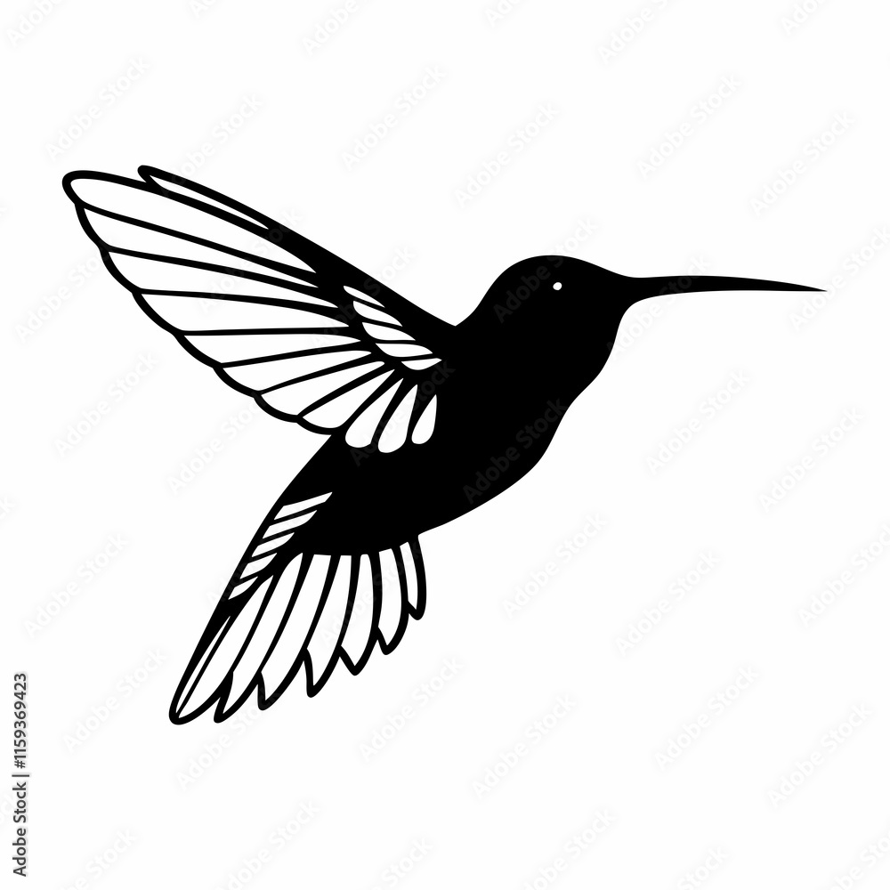 Obraz premium flying bird silhouette