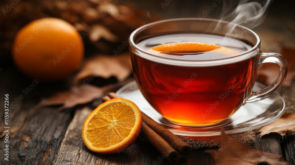 Aromatic Autumn Tea With Orange And Cinnamon Aromatic Autumn Tea With Orange And Cinnamon