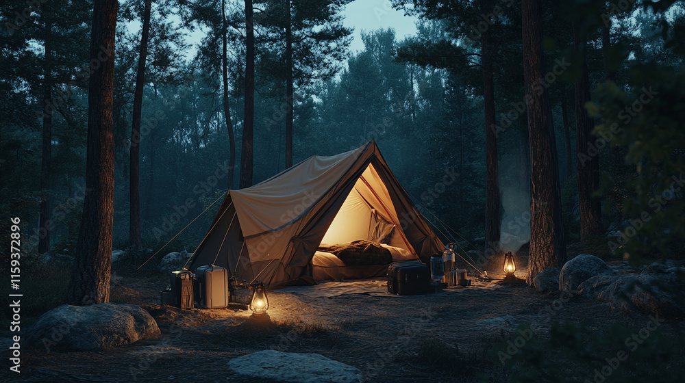 camping in the forest camping in the forest