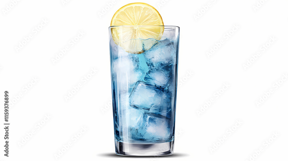 Extreme front view of a seabreeze cocktail in a highball glass isolated on a white transparent background. Seabreeze. Illustration Extreme front view of a seabreeze cocktail in a highball glass isolated on a white transparent background. Seabreeze. Illustration