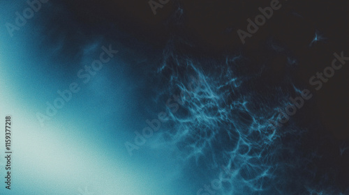 gradient wallpaper of cold blue colors, more texture and grain, worn glitch concept, ideal for modern banner