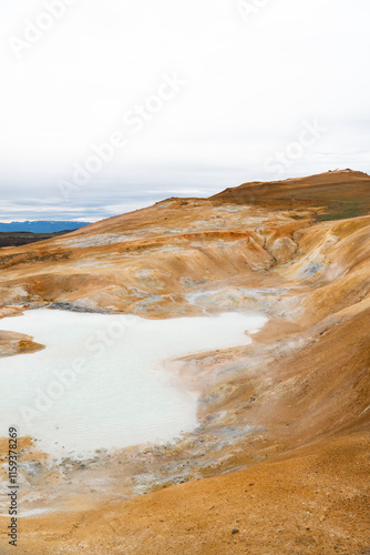 Hverarönd geothermal erea in iceland photo