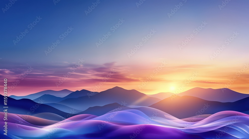 Deep blue transitioning into pastel lavender for a calm and serene look Deep blue transitioning into pastel lavender for a calm and serene look