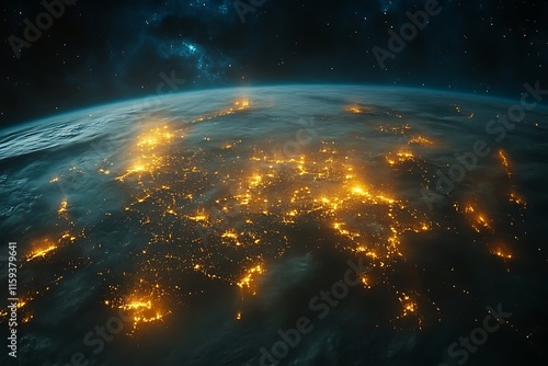 North America City Lights at Night from Space6 photo