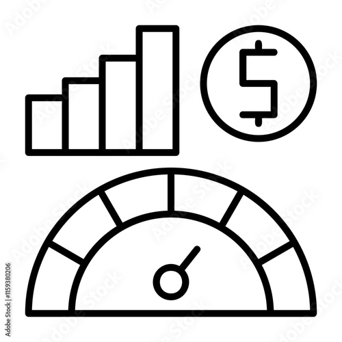 Economic indicators Outline Style Icon