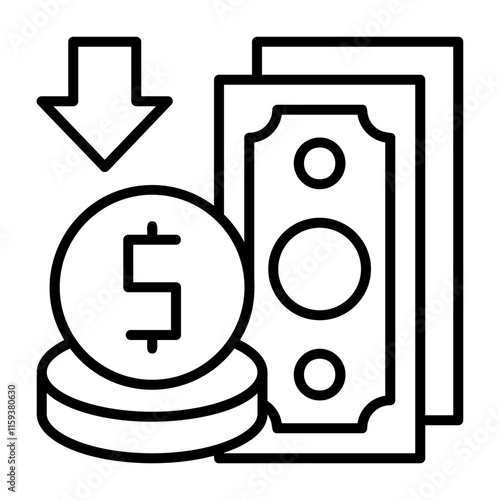 Deflation Outline Style Icon