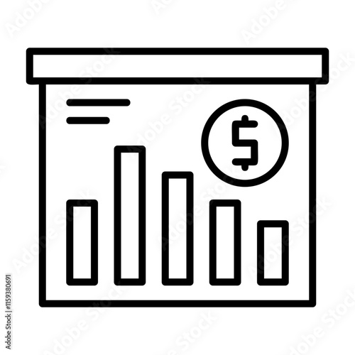 Financial crisis Outline Style Icon