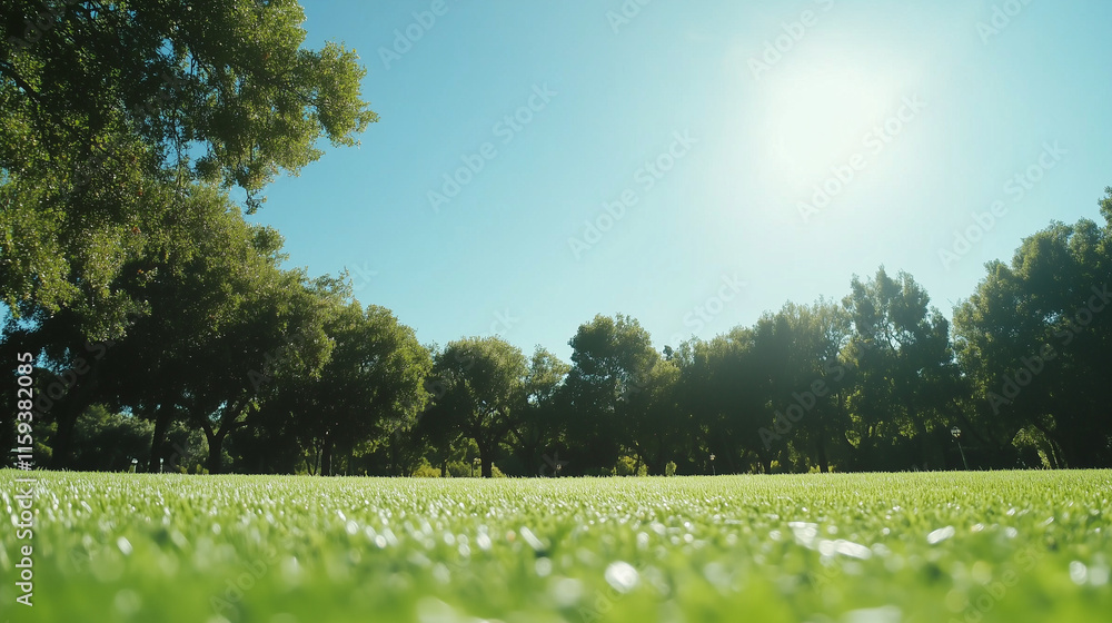 Fototapeta premium Sunny Day in Lush Green Meadow 
