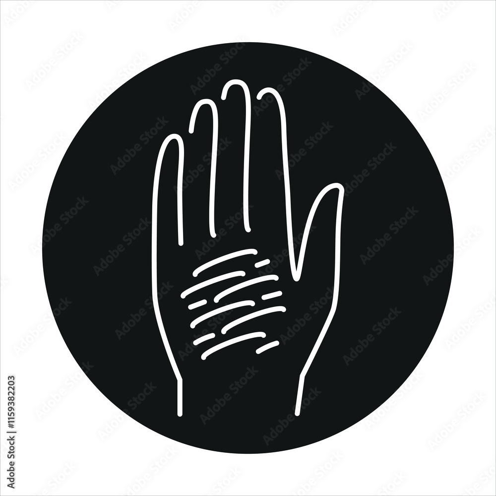 Obraz premium Abrasion line color icon. Household injuries sign for web page