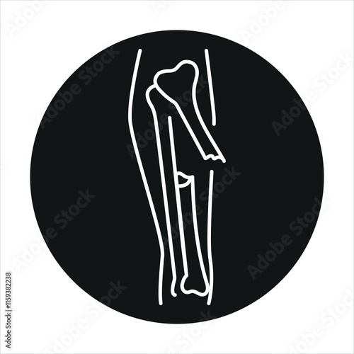 Bone fractures line color icon. Household injuries sign for web page