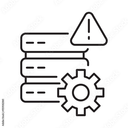 Digital Forensics Icon – Investigating Cybercrimes and Data Breaches- Editable stroke vector line icon