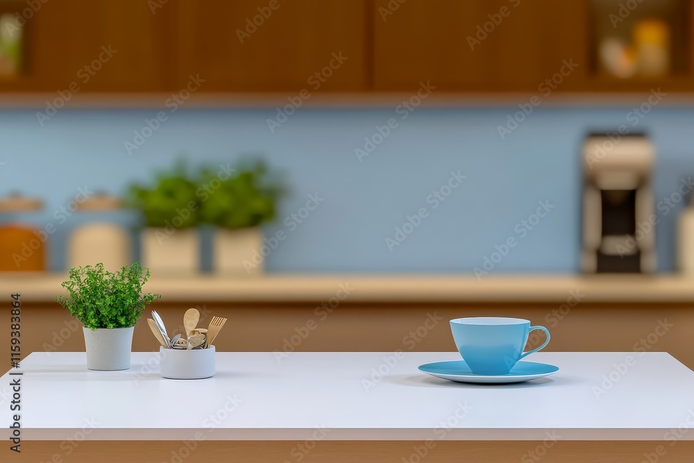 Kitchen Table Coffee Break - Serenity, calmness, refreshment, simple pleasures, morning routine. Kitchen Table Coffee Break - Serenity, calmness, refreshment, simple pleasures, morning routine.