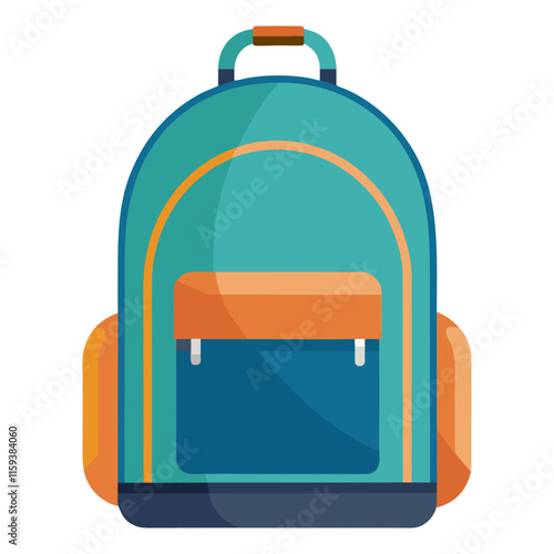 a colorful vector illustration backpack