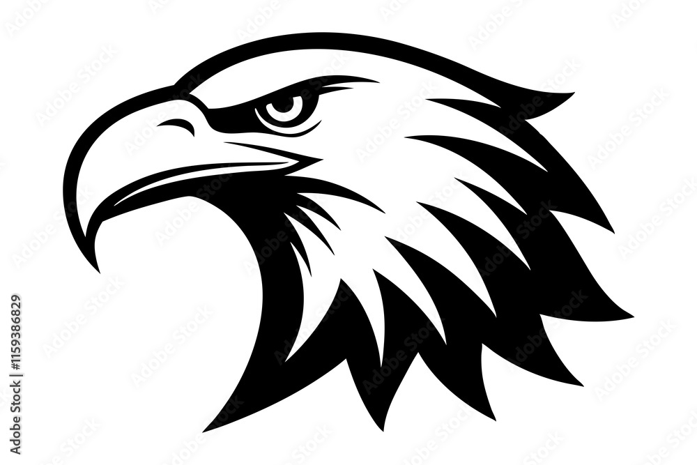 Vector Illustration of Eagle Icon Silhouette on White Background Vector Illustration of Eagle Icon Silhouette on White Background