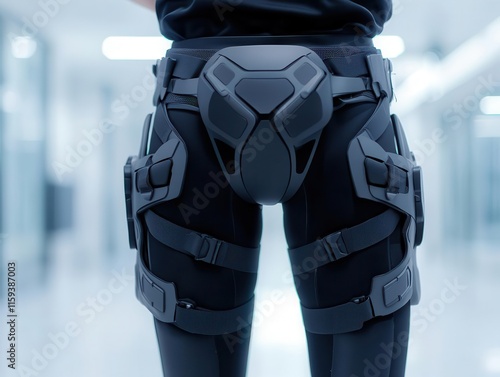 Wearable smart knee brace for progressive therapy, compact design, evolution in rehab tech photo