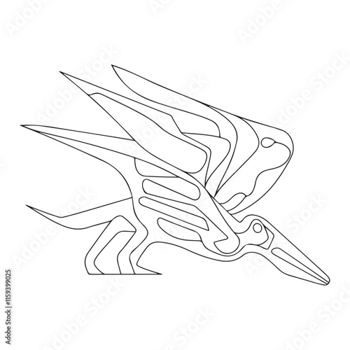 Coloring book for children, Pteranodon