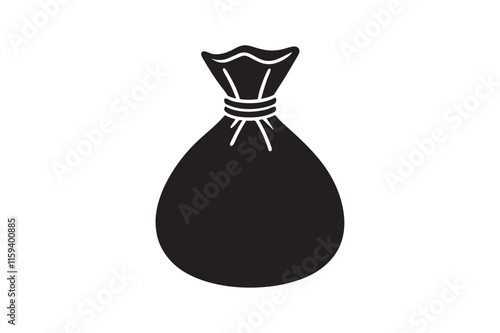 Money bag vector icon on white background (2)