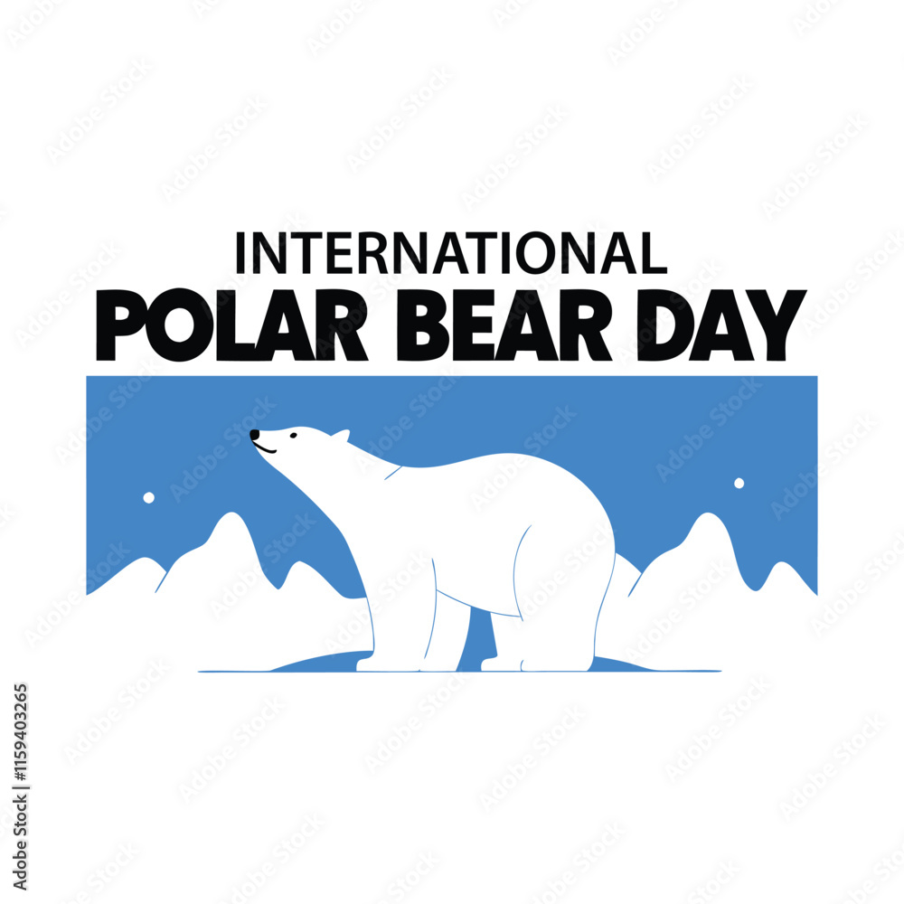Obraz premium International Polar Bear Day Background Template design for Poster or Banner