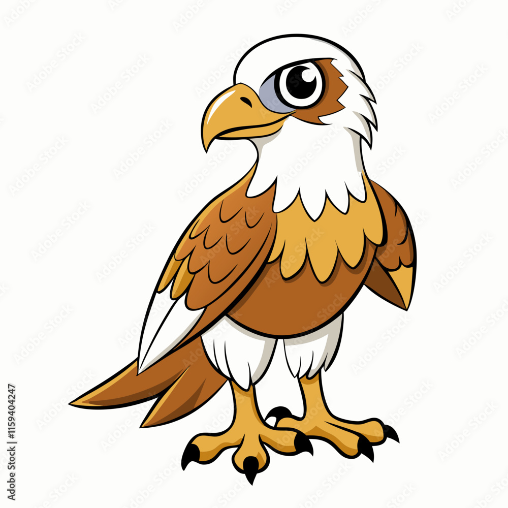 Obraz premium eagle cartoon isolated on white