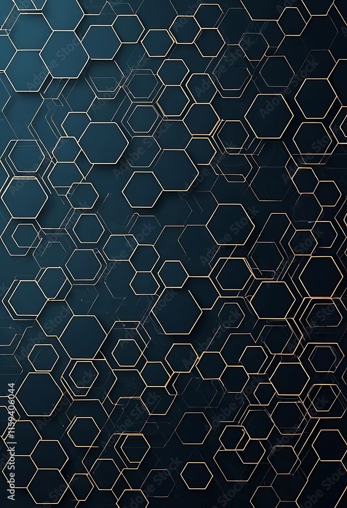 Obraz premium Abstract Hexagon Pattern Design Background Image