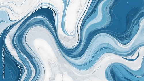 abstract blue and white marble background