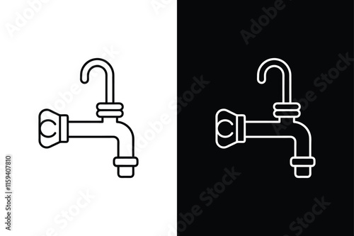 Faucet Key icon vector on White Background ,Vector Art Illustration on white background.