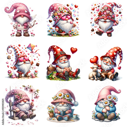 Cute Valentine Gnome