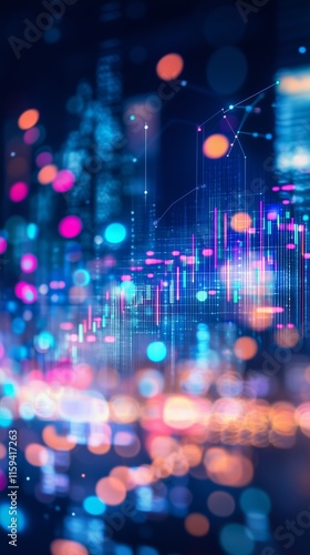 Glowing Hologram Visualization of Decentralized Cryptocurrency