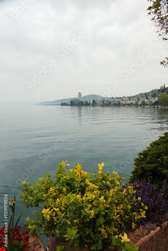 Wallpaper Mural The waterfront of Montreux, Switzerland Torontodigital.ca