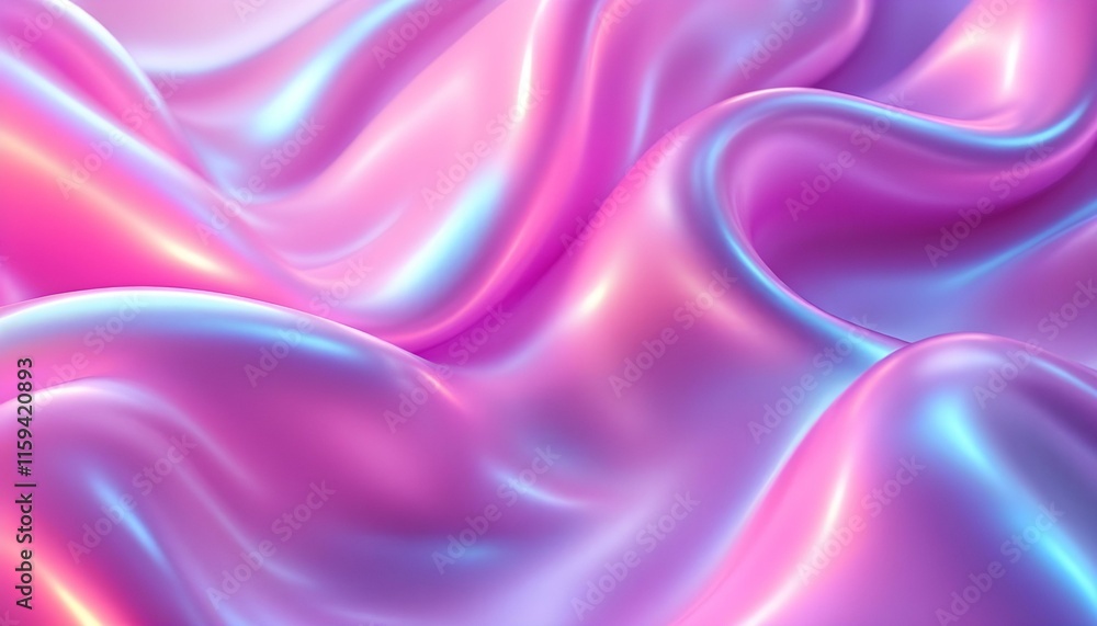 Obraz premium Abstract 3d rendering of a modern geometric background. Minimalistic design for poster, branding or banner. An abstract blue, orange, red and pink wavy background. Abstract modern waving background